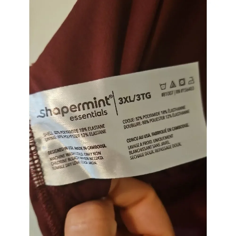 Shapermint Burgundy Flounce Crop Swim Bikini